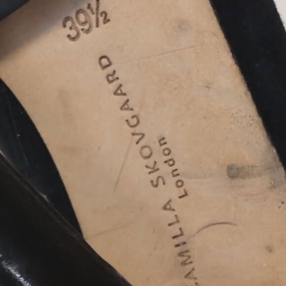 CAMILLA SKOVGAARD Cutout Booties Black SAW SOLE Leather Heels Womens Size 9 - Picture 9 of 11